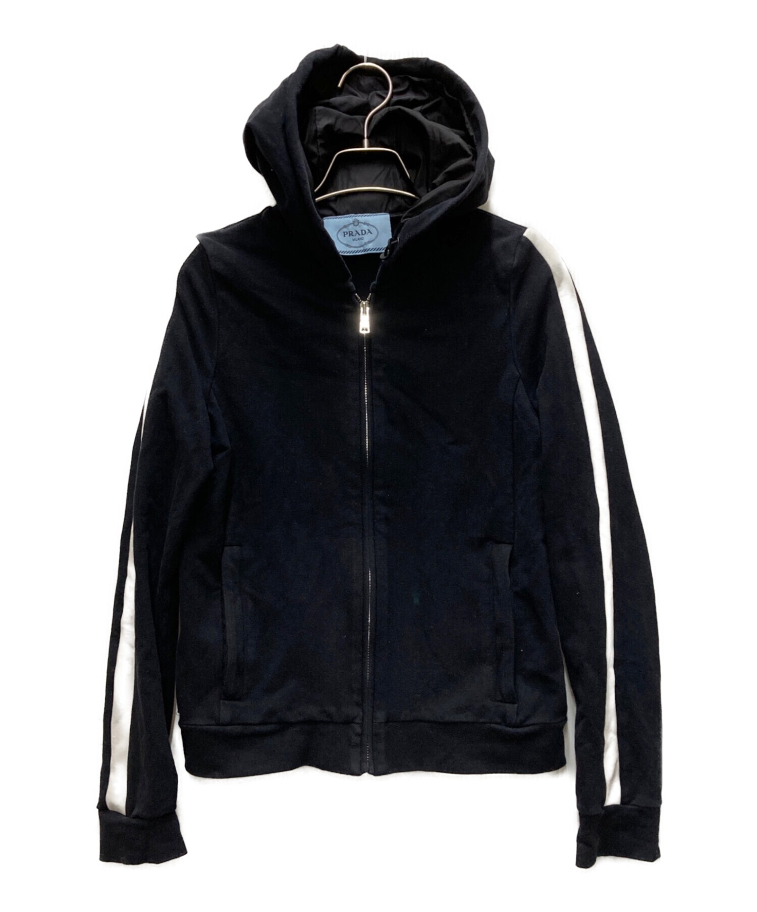 中古・古着通販】PRADA (プラダ) サイドラインジップパーカー ネイビー