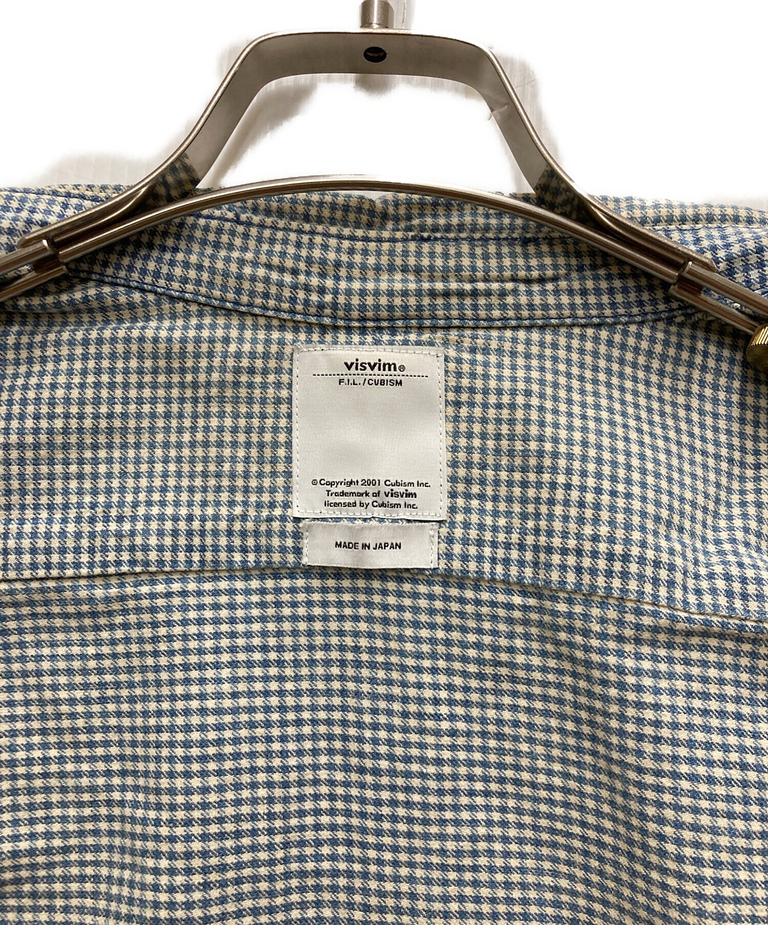 VISVIM LONG RIDER INDIGO CHECK シャツ　サイズ3 中古・古着通販】VISVIM (ビズビム) LONG RIDER INDIGO CHECK SHIRT