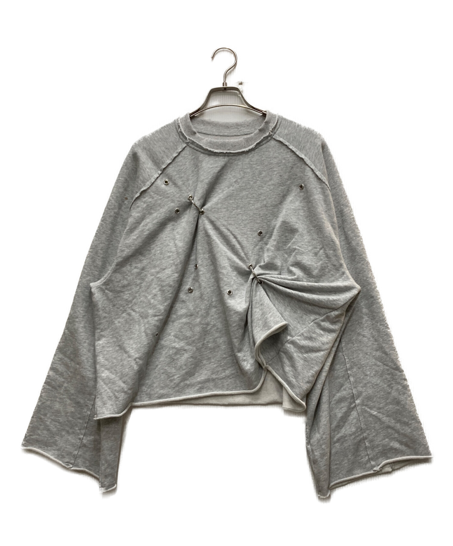 中古・古着通販】Ameri (アメリ) EYELET ARRANGEMENT SWEAT TOP グレー