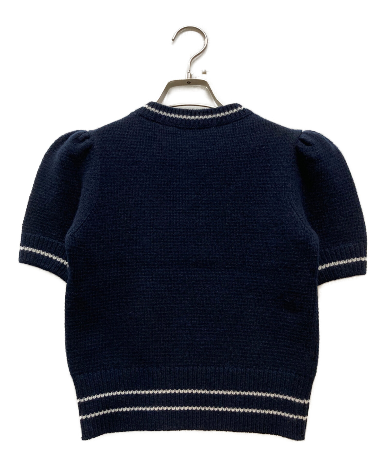 Christian Dior ネイビー 半袖ニット　大値下げ 中古・古着通販】Christian Dior (クリスチャン ディオール) Short