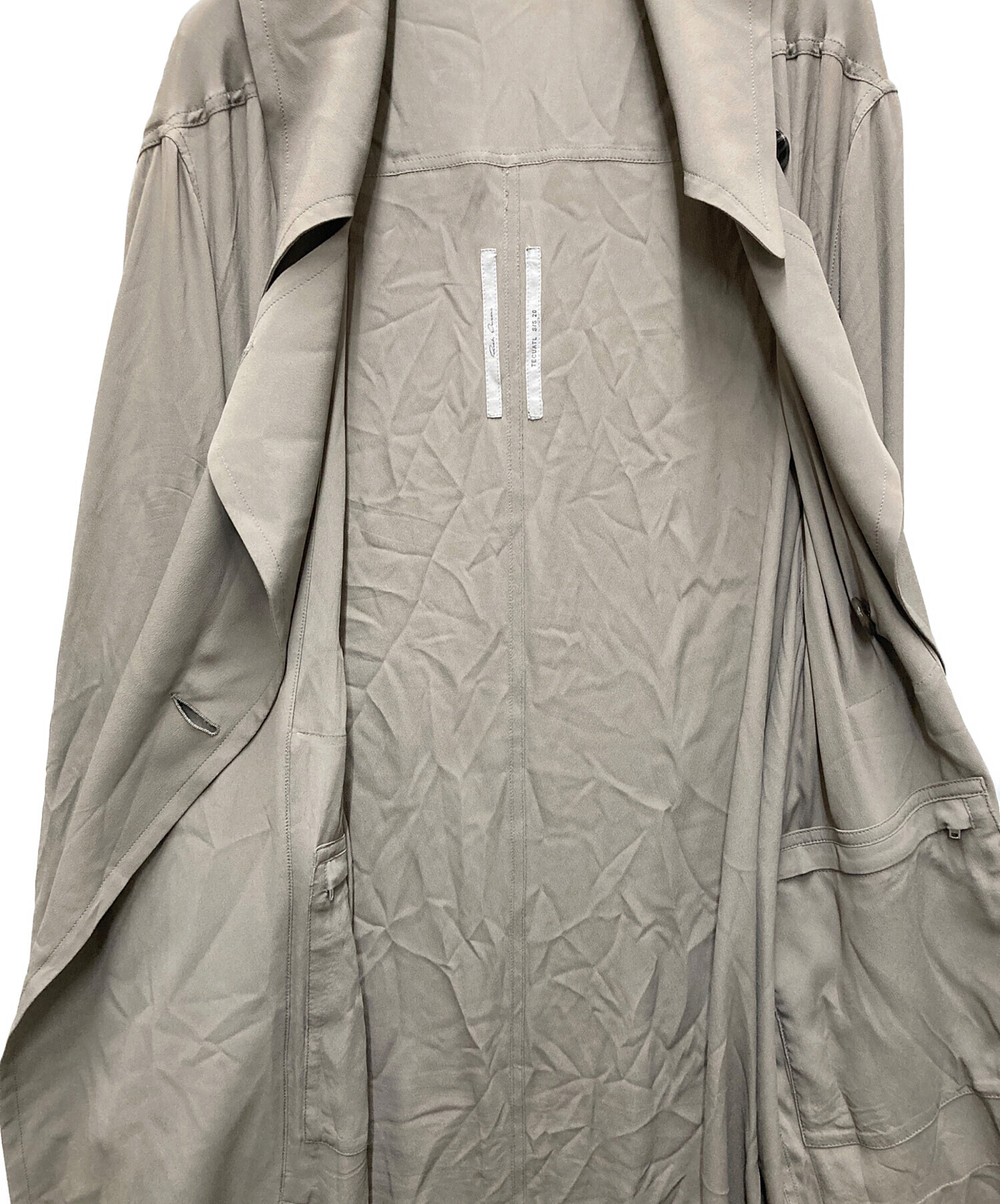 中古・古着通販】RICK OWENS (リックオウエンス) シルク混トレンチ