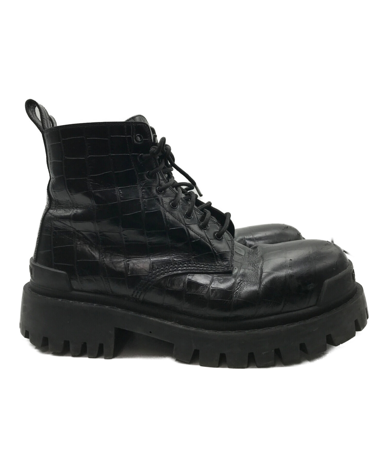 中古・古着通販】BALENCIAGA (バレンシアガ) STRIKE LACE-UP BOOTS