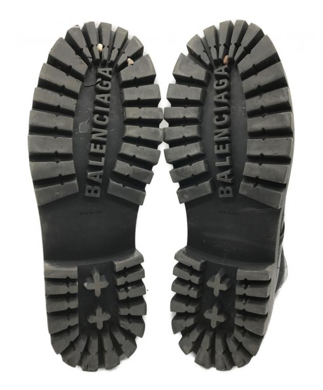 BALENCIAGA Lace up bootsサイズ40 中古 中古・古着通販】BALENCIAGA (バレンシアガ) STRIKE LACE-UP BOOTS