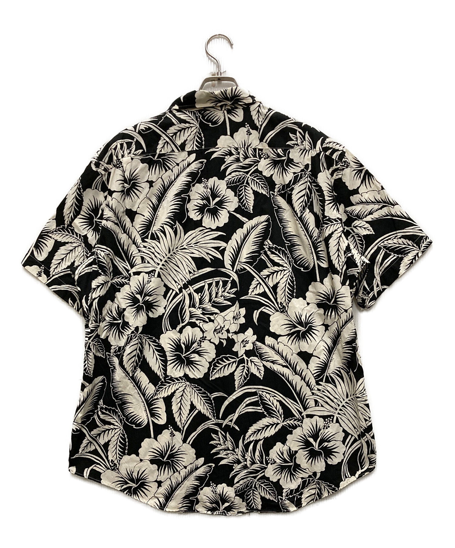 ラルフローレン アロハシャツ L 総柄 黒 白 古着 90s 半袖シャツ 中古・古着通販】POLO RALPH LAUREN (ポロ・ラルフローレン) 90sアロハ