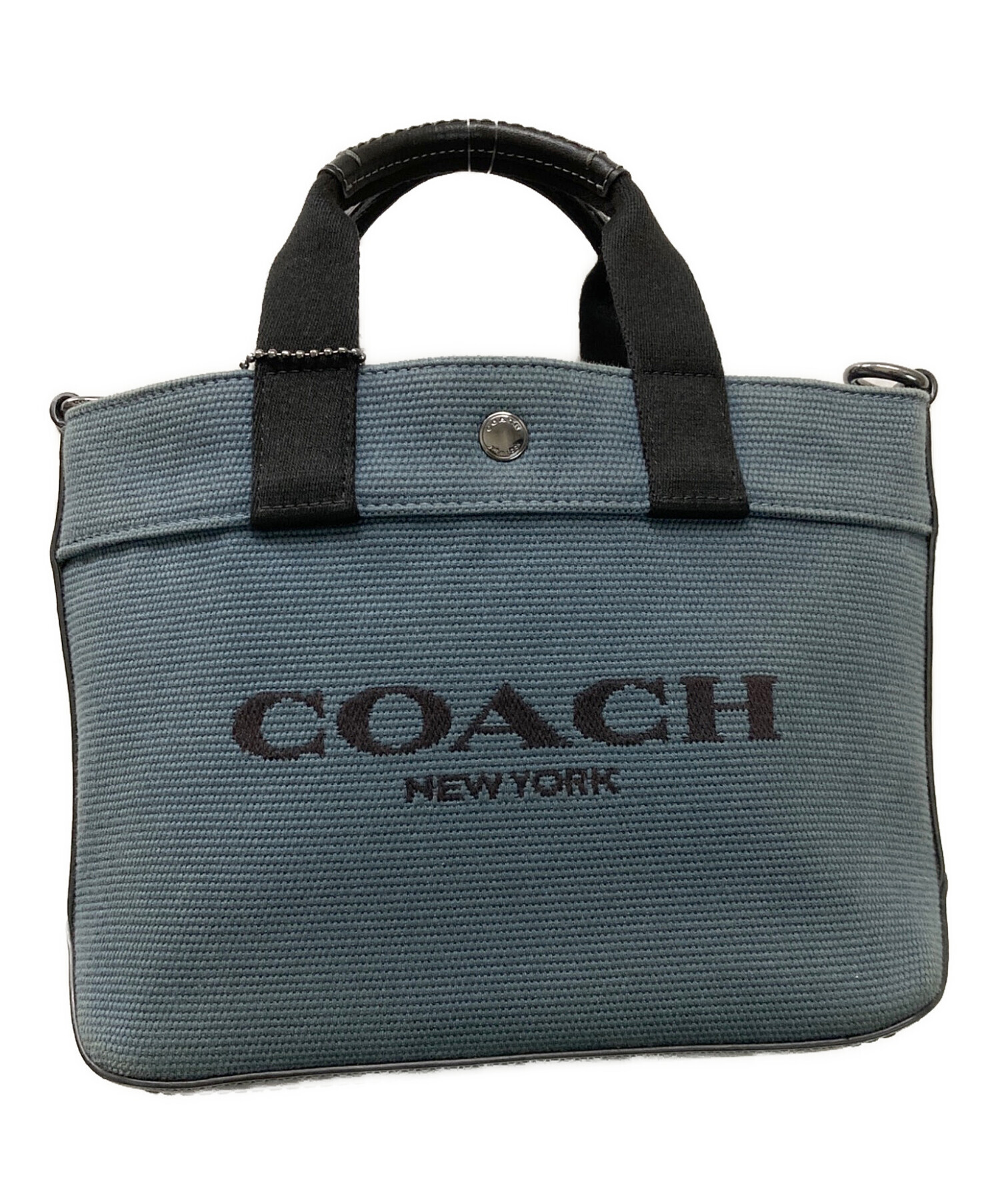 中古・古着通販】COACH (コーチ) トート20 カラーブロック ネイビー