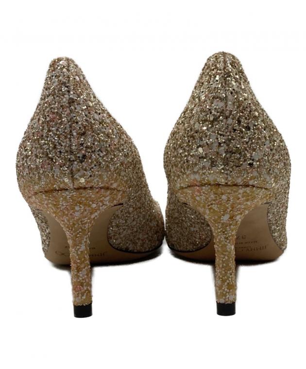 最終値下げ！JIMMY CHOO グリーンパンプス 37 中古・古着通販】JIMMY CHOO (ジミーチュウ) ROMY60 グリッター