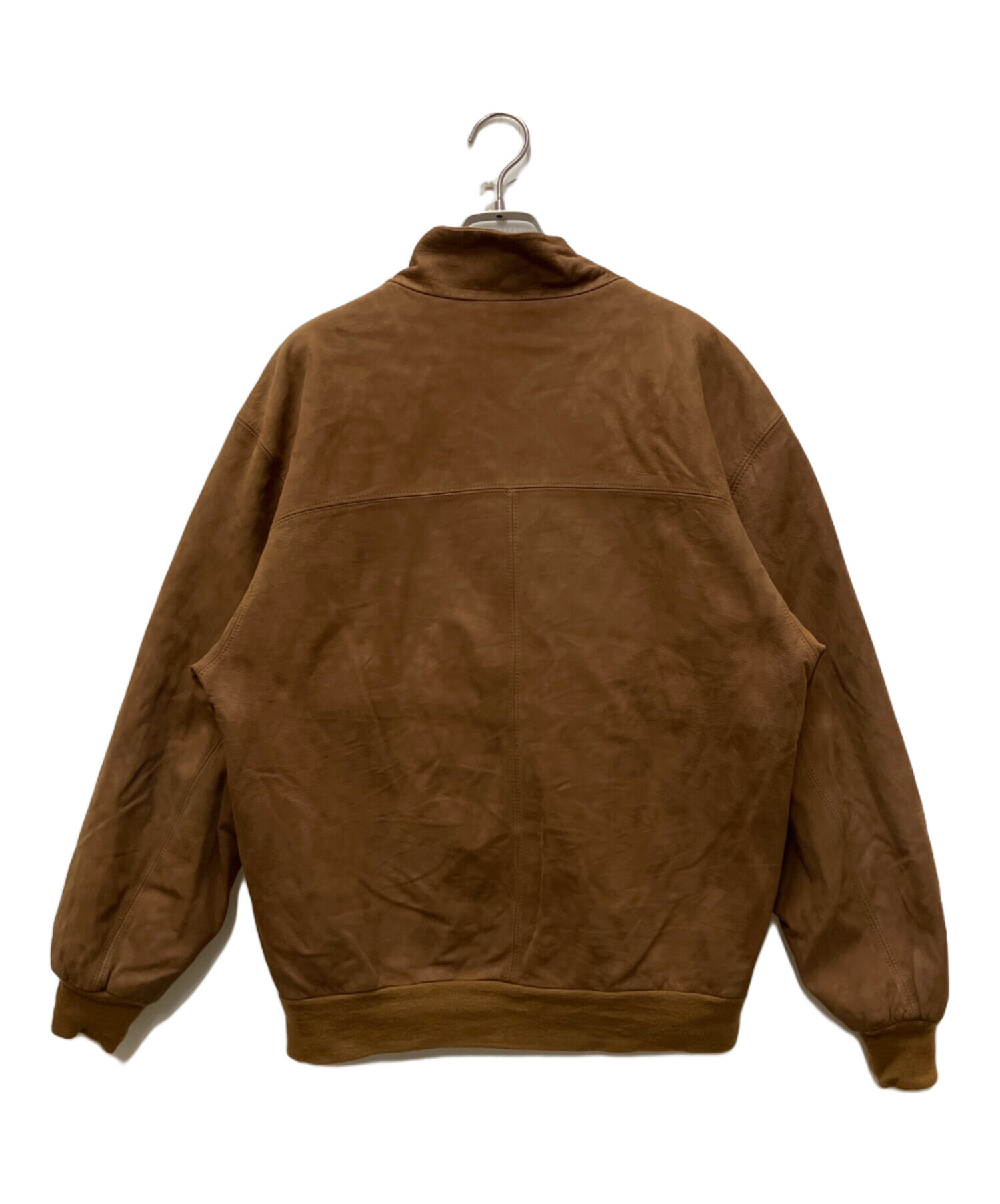 大きい ゼニア レザージャケット ブルゾン 本革 ブラウン XL 中古・古着通販】Ermenegildo Zegna (エルメネジルド・ゼニア) レザー