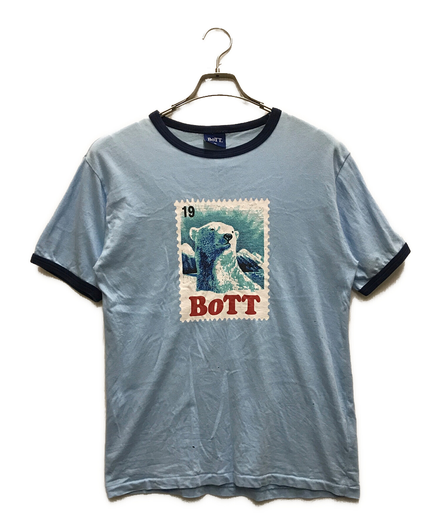中古・古着通販】BoTT (ボット) Bear Stamp Ringer Tee リンガーT