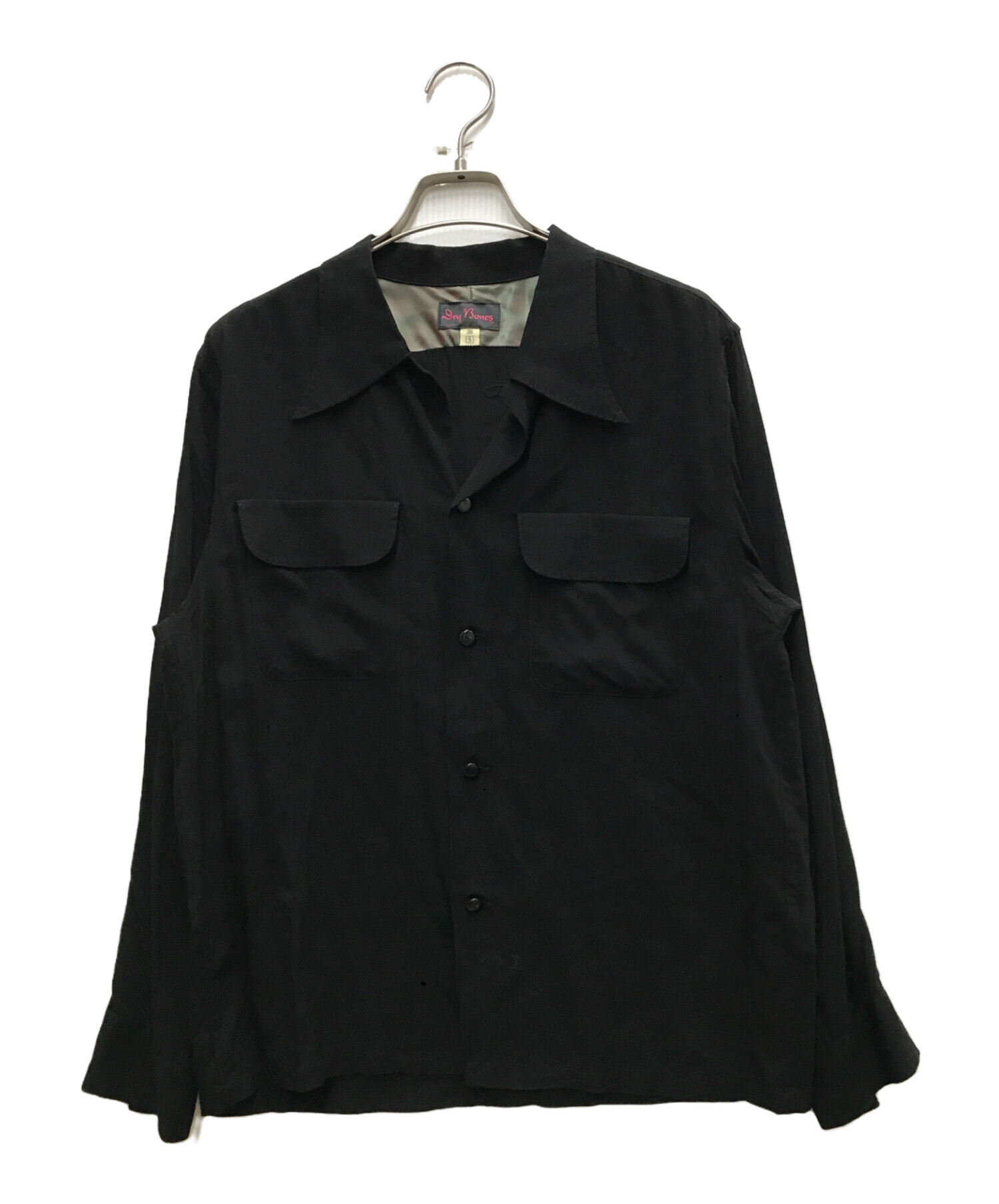 中古・古着通販】Dry bones (ドライボーンズ) レーヨンシャツ ブラック