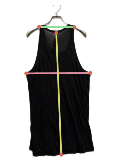 中古・古着通販】RICK OWENS (リックオウエンス) ロング丈タンクトップ