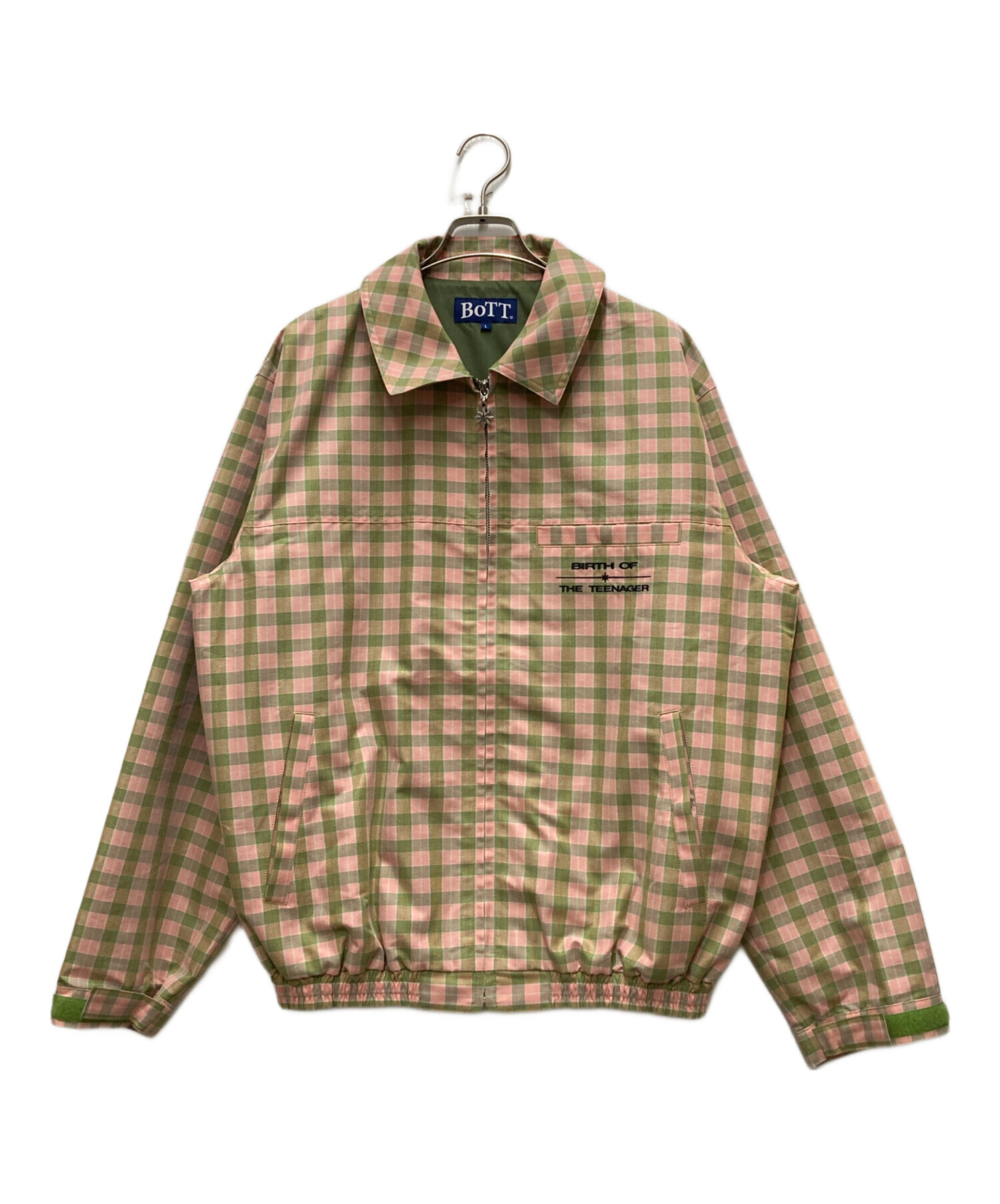 中古・古着通販】BoTT (ボット) Plaid Work Jacket グリーン×ピンク