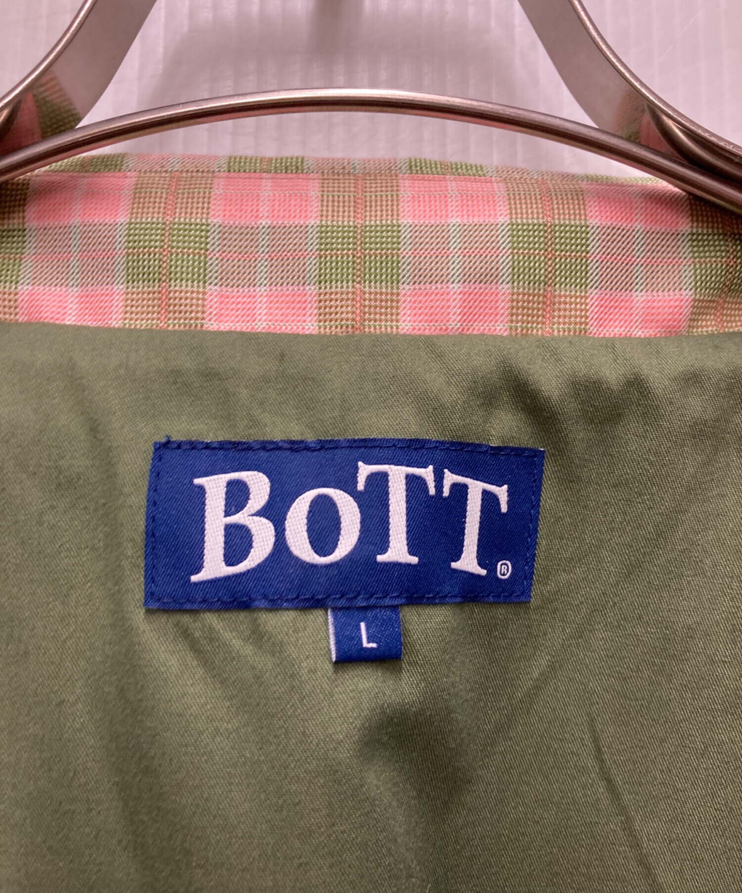 中古・古着通販】BoTT (ボット) Plaid Work Jacket グリーン×ピンク 
