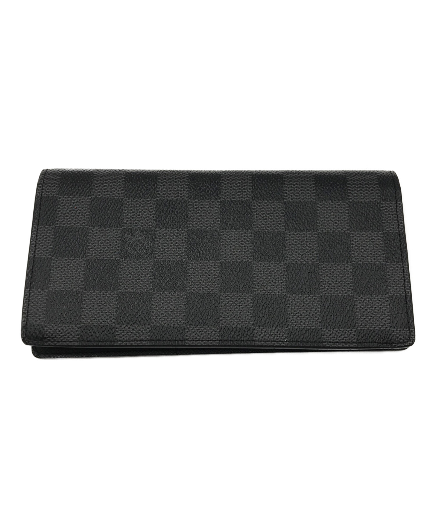 LOUIS VUITTON ダミエ ルイ・ヴィトン 長財布ポルトフォイユ・ブラザ 中古・古着通販】LOUIS VUITTON (ルイ ヴィトン) ポルトフォイユ