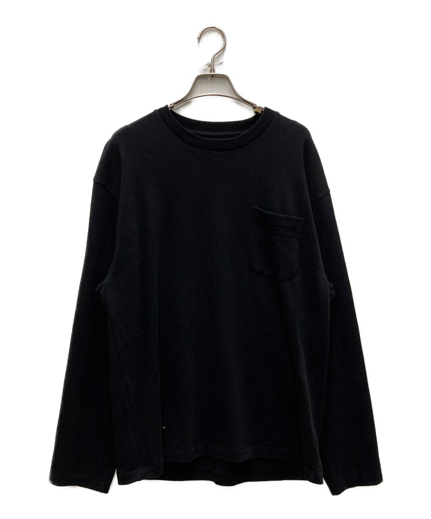 バトナー　ロングTシャツ　サイズ2 黒 中古・古着通販】BATONER (バトナ―) ロングスリーブTシャツ ブラック