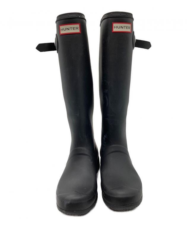 HUNTER ブラック レインブーツ US 7 中古・古着通販】HUNTER (ハンター) レインブーツ ブラック サイズ:US