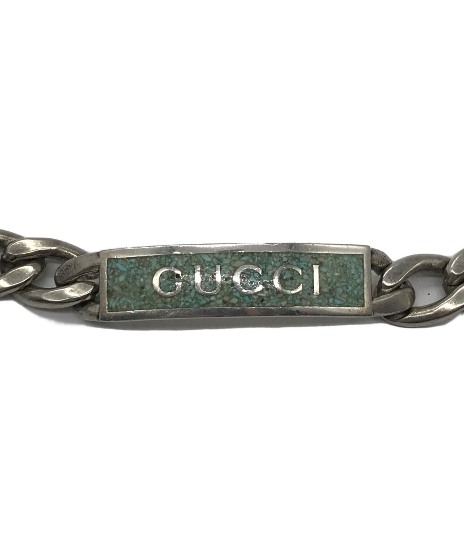 中古・古着通販】GUCCI (グッチ) ロゴスリムエナメルブレスレット