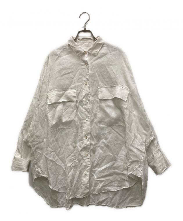 中古・古着通販】SACRA (サクラ) ZEPHYR LINEN CLOTH SHIRT ホワイト