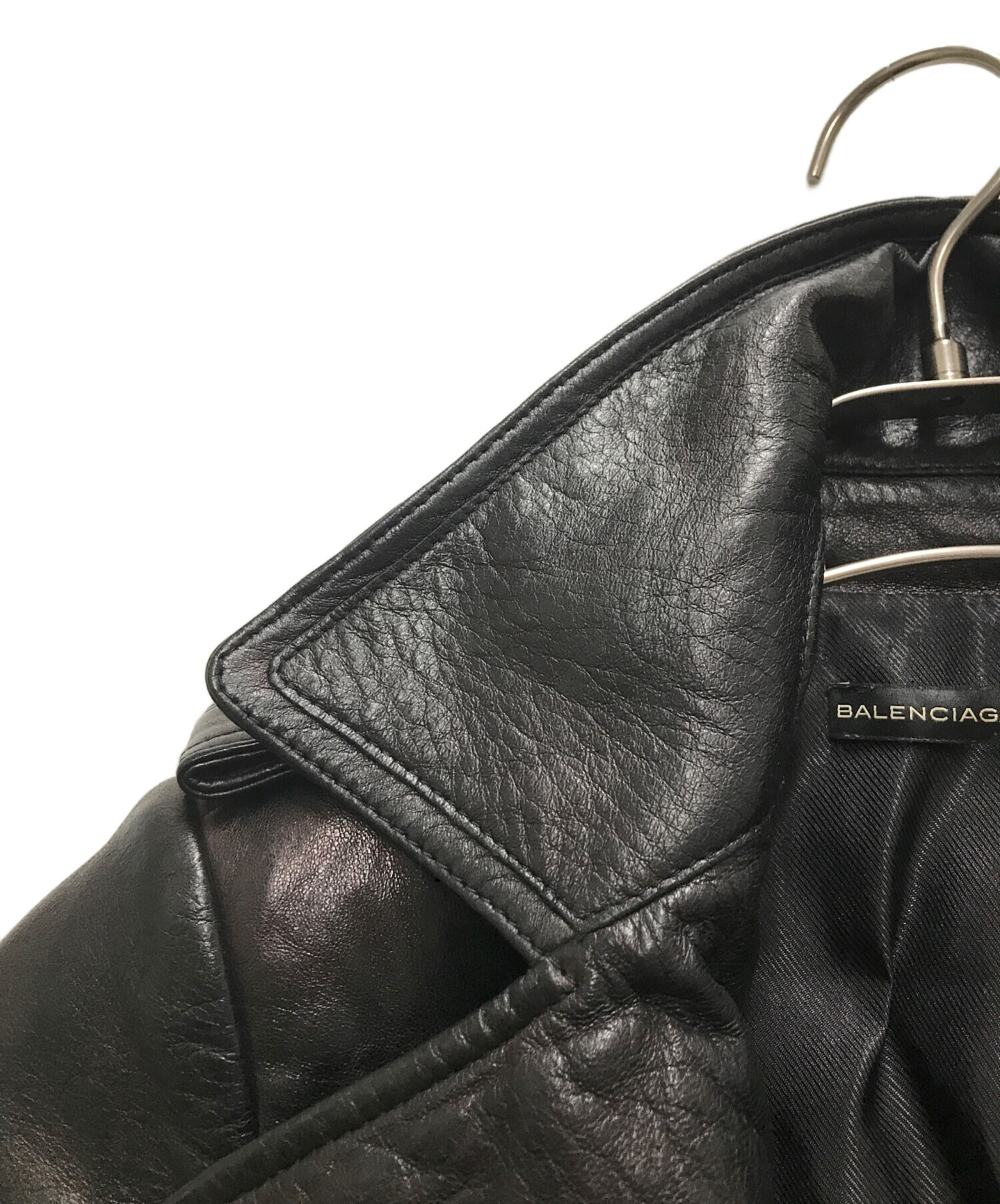 中古・古着通販】BALENCIAGA (バレンシアガ) レザーダブルライダース