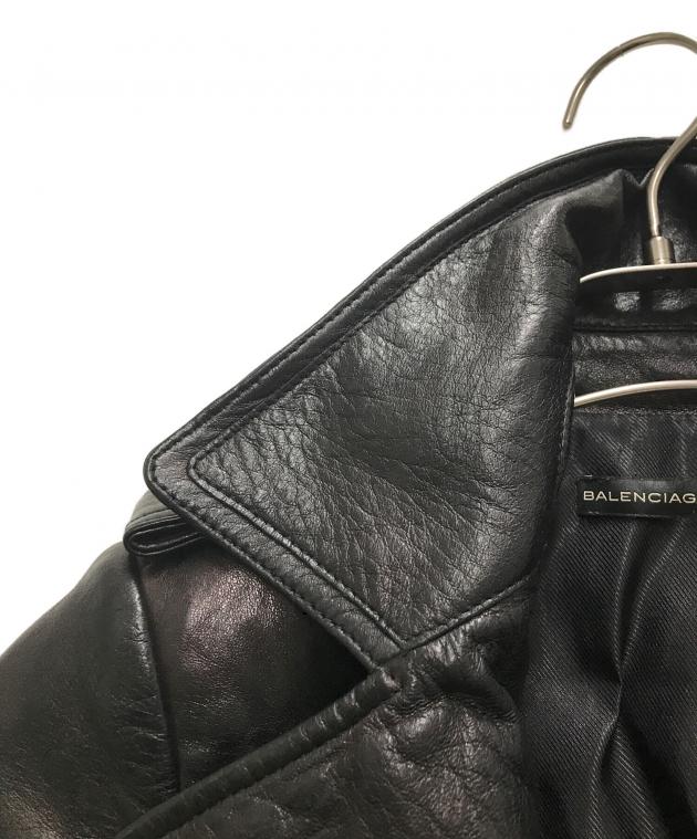 中古・古着通販】BALENCIAGA (バレンシアガ) レザーダブルライダース