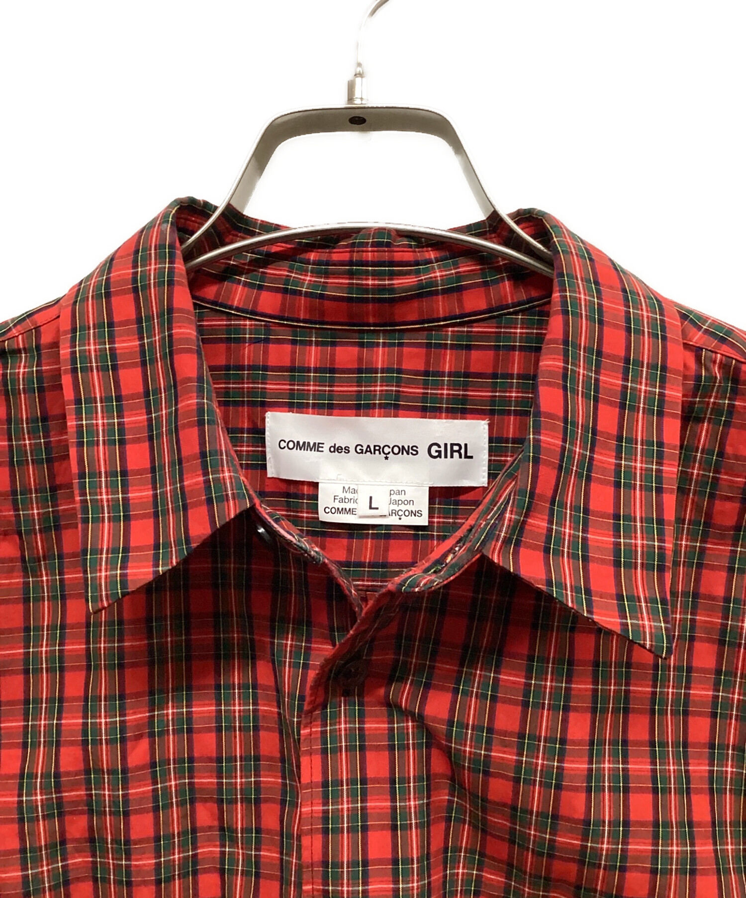 COMME des GARÇONS GIRL チェックシャツ S 試着のみ 中古・古着通販】COMME des GARCONS GIRL (コムデギャルソンガール