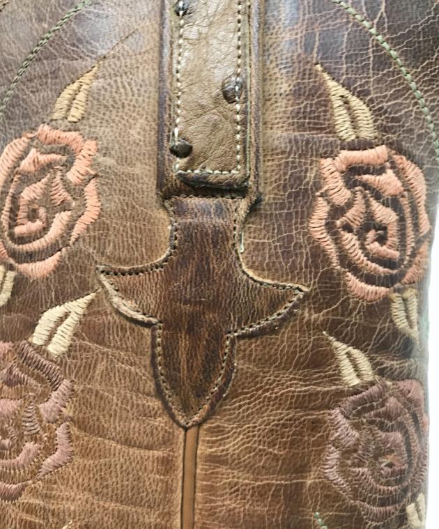 Lucchese オーストリッチ ウエスタンブーツ 職人ハンドサイン入り