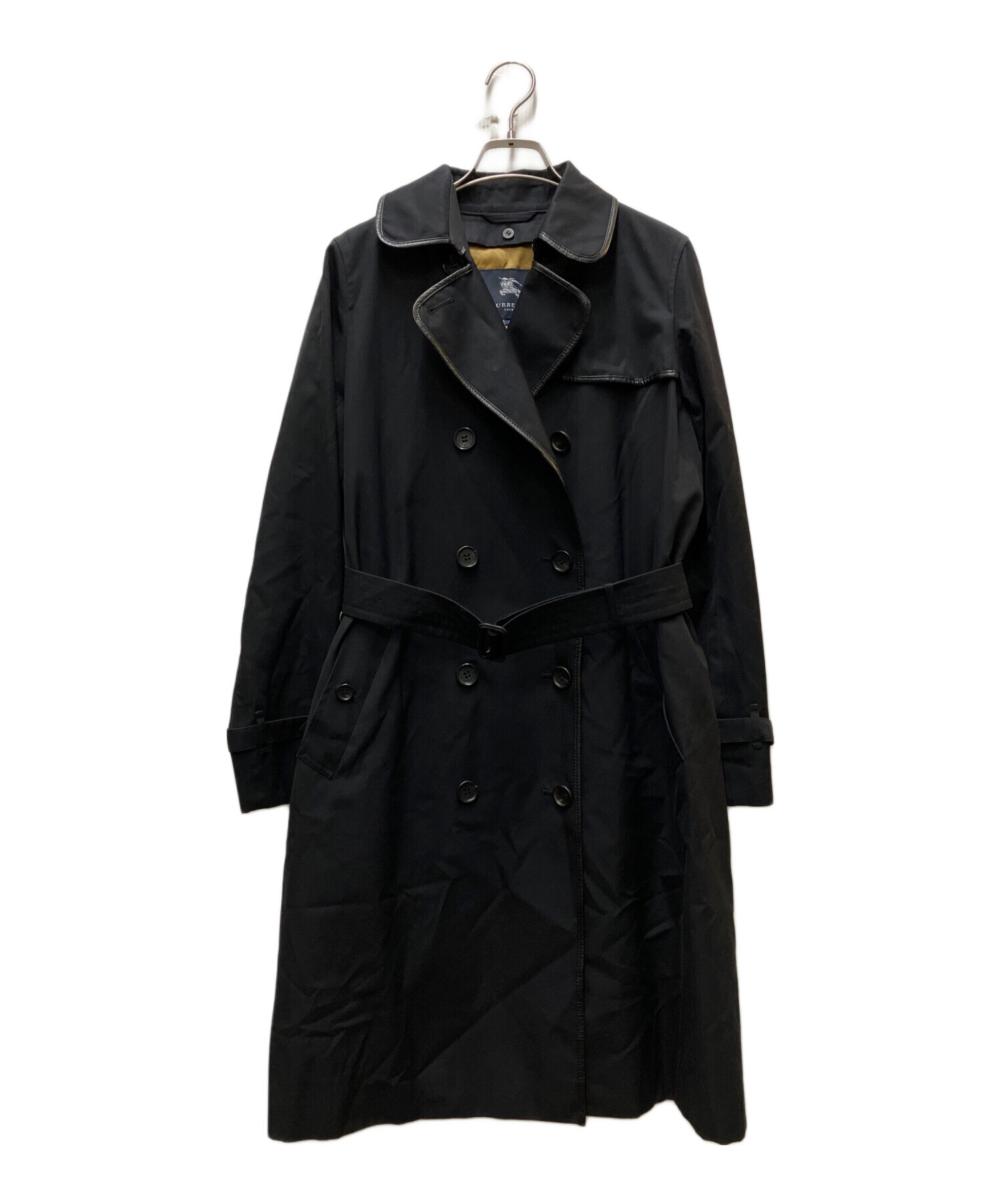 中古・古着通販】BURBERRY (バーバリー) レザーパイピングトレンチ