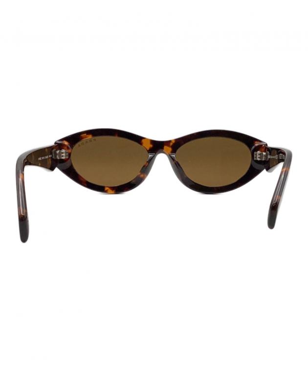 【こちらはほそです】PRADA デザインサングラス中古美品ブラウン系 中古・古着通販】PRADA (プラダ) シンボルロゴキャットアイサングラス