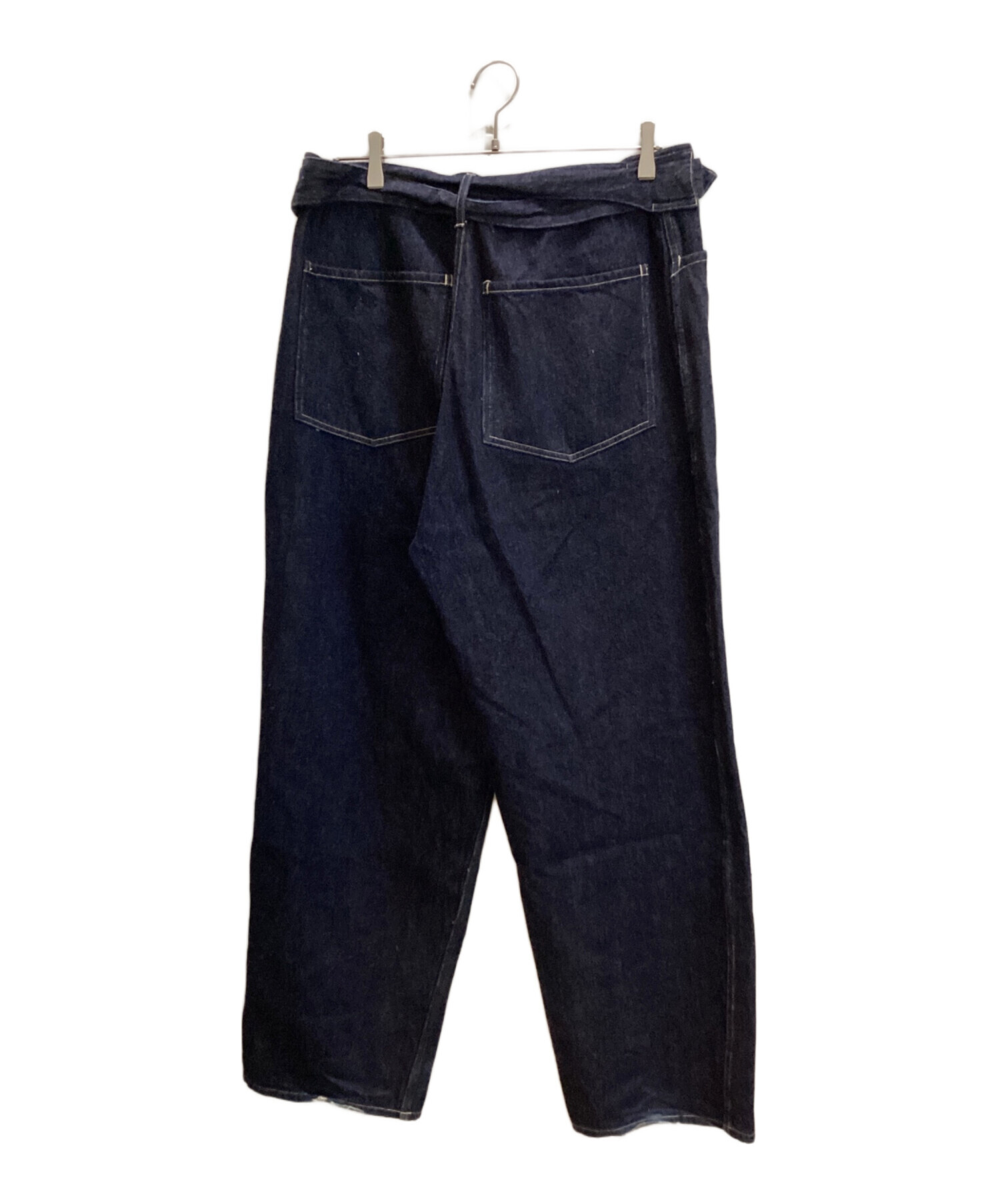 コモリ 24ss 5P デニム　パンツ　インディゴ　サイズ3 中古・古着通販】COMOLI (コモリ) 24SS DENIM BELTED PANTS インディゴ