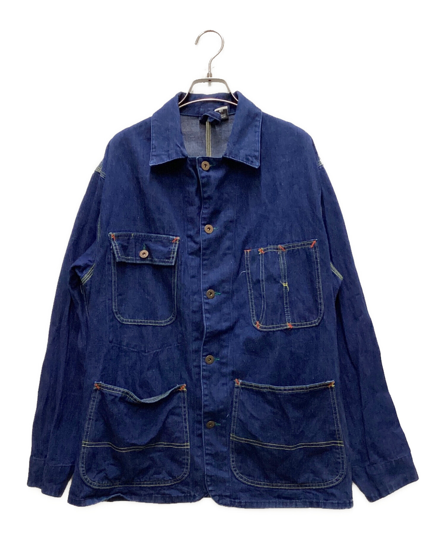 中古・古着通販】USED (ユーズド) デニムカバーオール ブルー サイズ