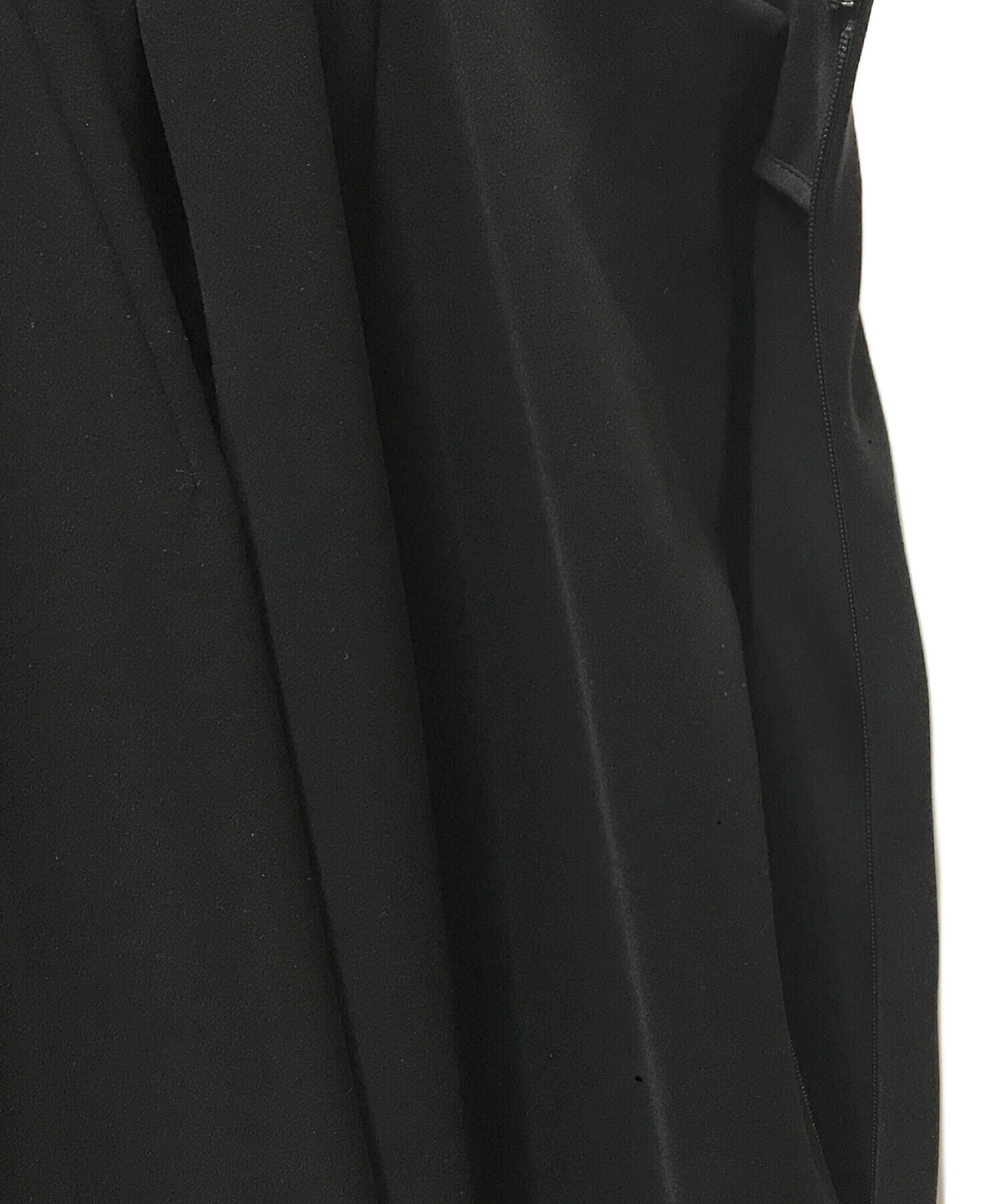 ENFOLD ダブルサテン サロペットDRESS ブラック　38 ワンピース 中古・古着通販】ENFOLD (エンフォルド) ダブルサテン サロペット