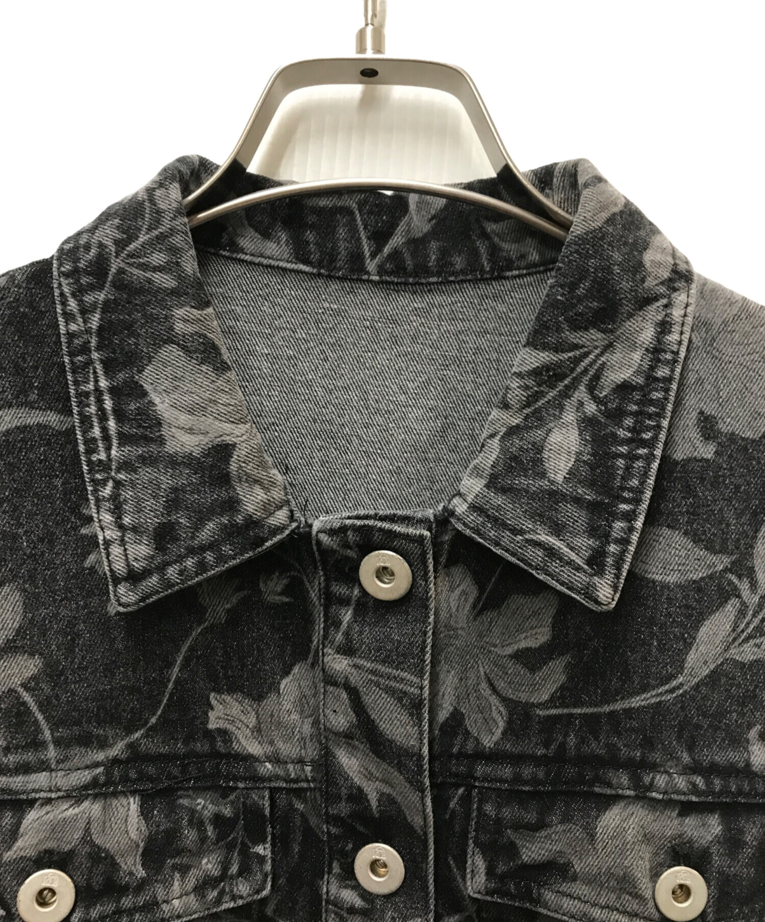 中古・古着通販】AMERI (アメリ) AMERI FIORE PRINT DENIM DRES グレー