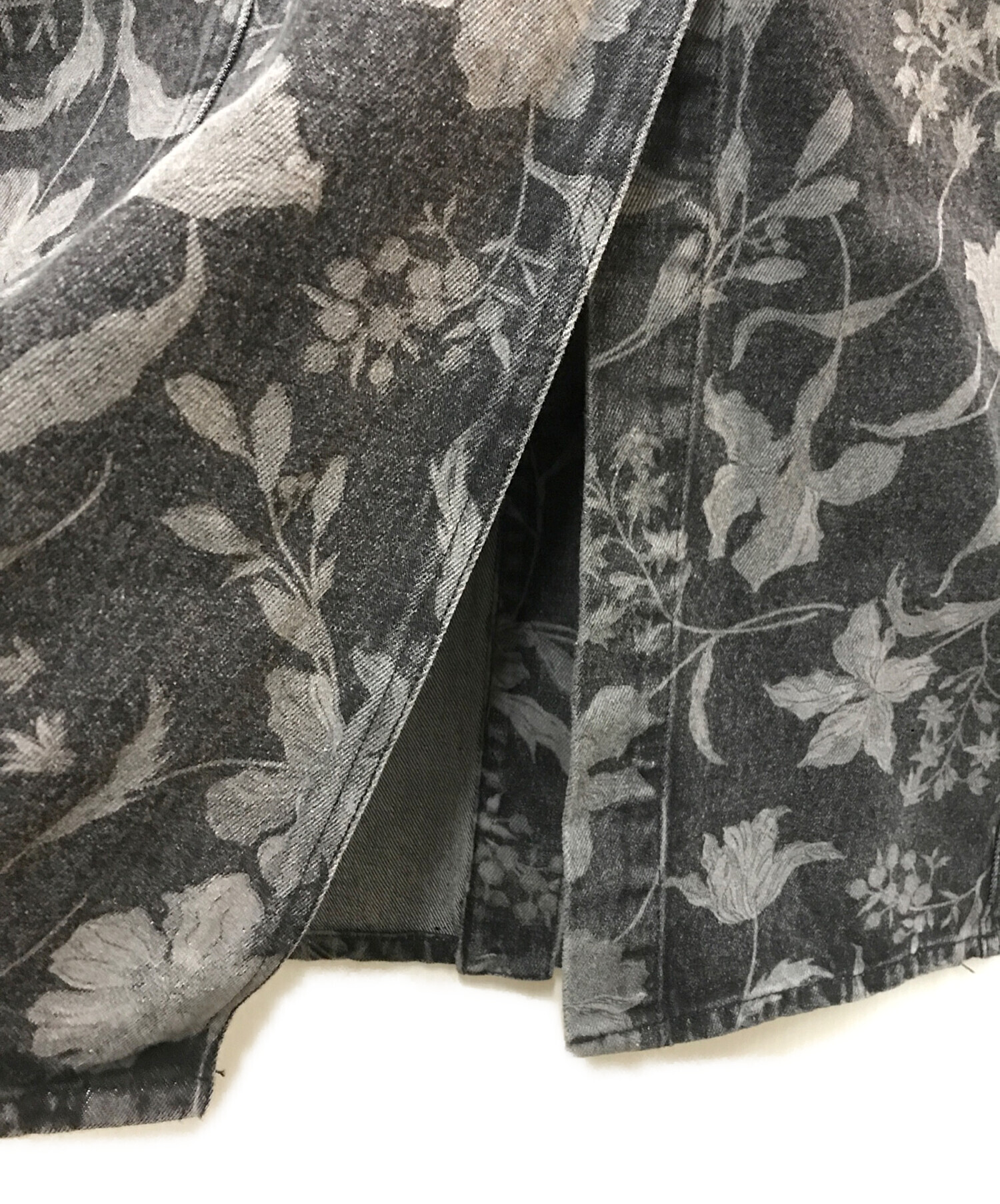 中古・古着通販】AMERI (アメリ) AMERI FIORE PRINT DENIM DRES グレー