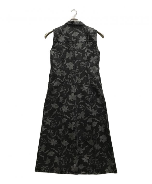完売品✨【AMERI】アメリ フェザースリットドレス 黒 （F） 中古・古着通販】AMERI (アメリ) AMERI FIORE PRINT DENIM DRES グレー