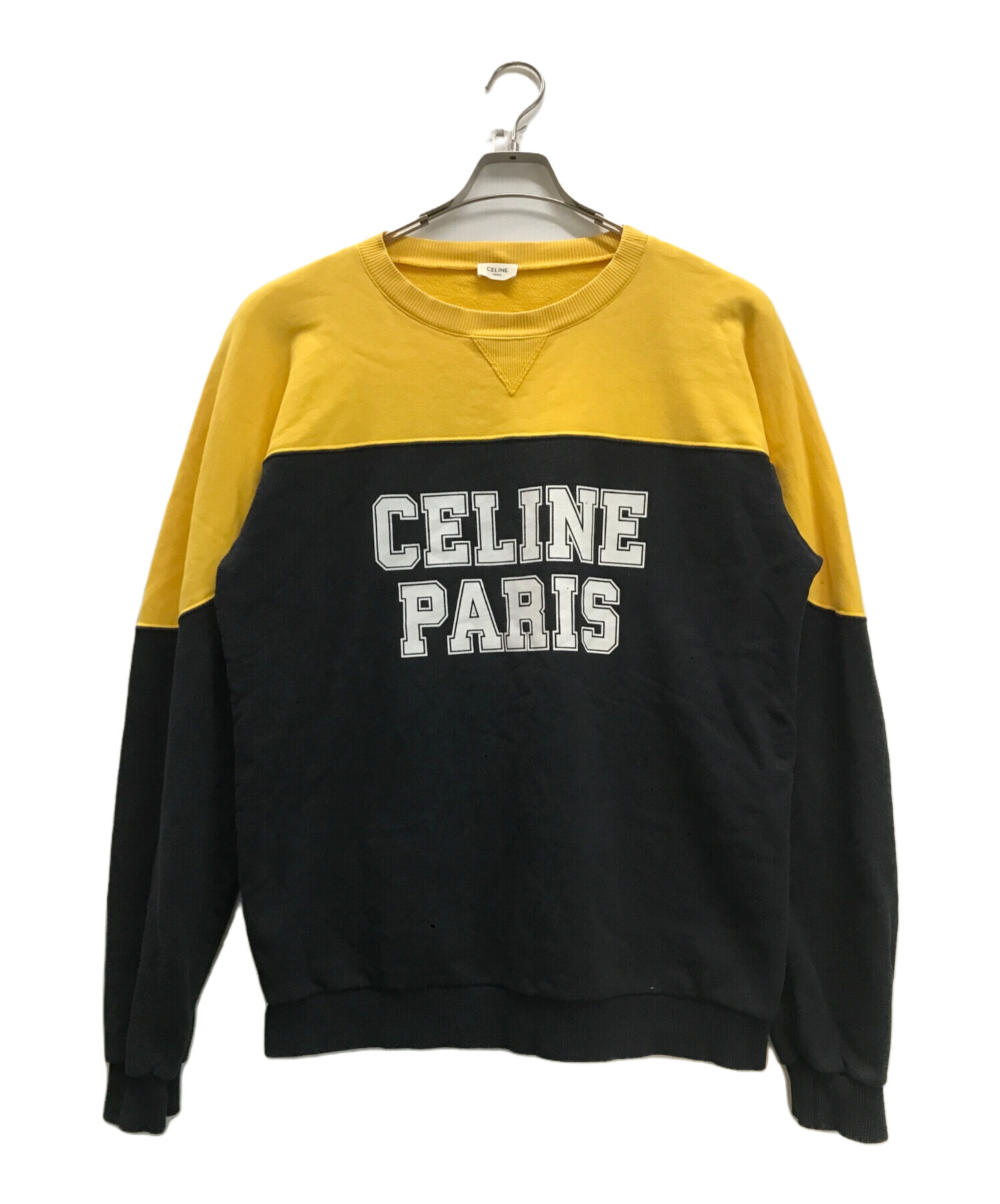 CELINE スウェット　ヴィンテージ ユニセックス　セリーヌ 中古・古着通販】CELINE (セリーヌ) ロゴプリントバイカラースウェット