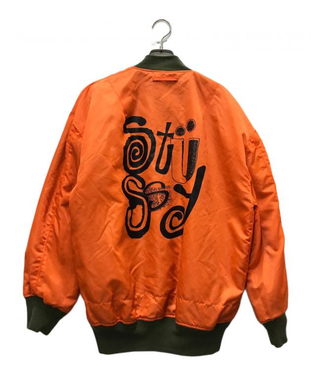 中古・古着通販】stussy (ステューシー) リバーシブルロゴボーダーMA-1