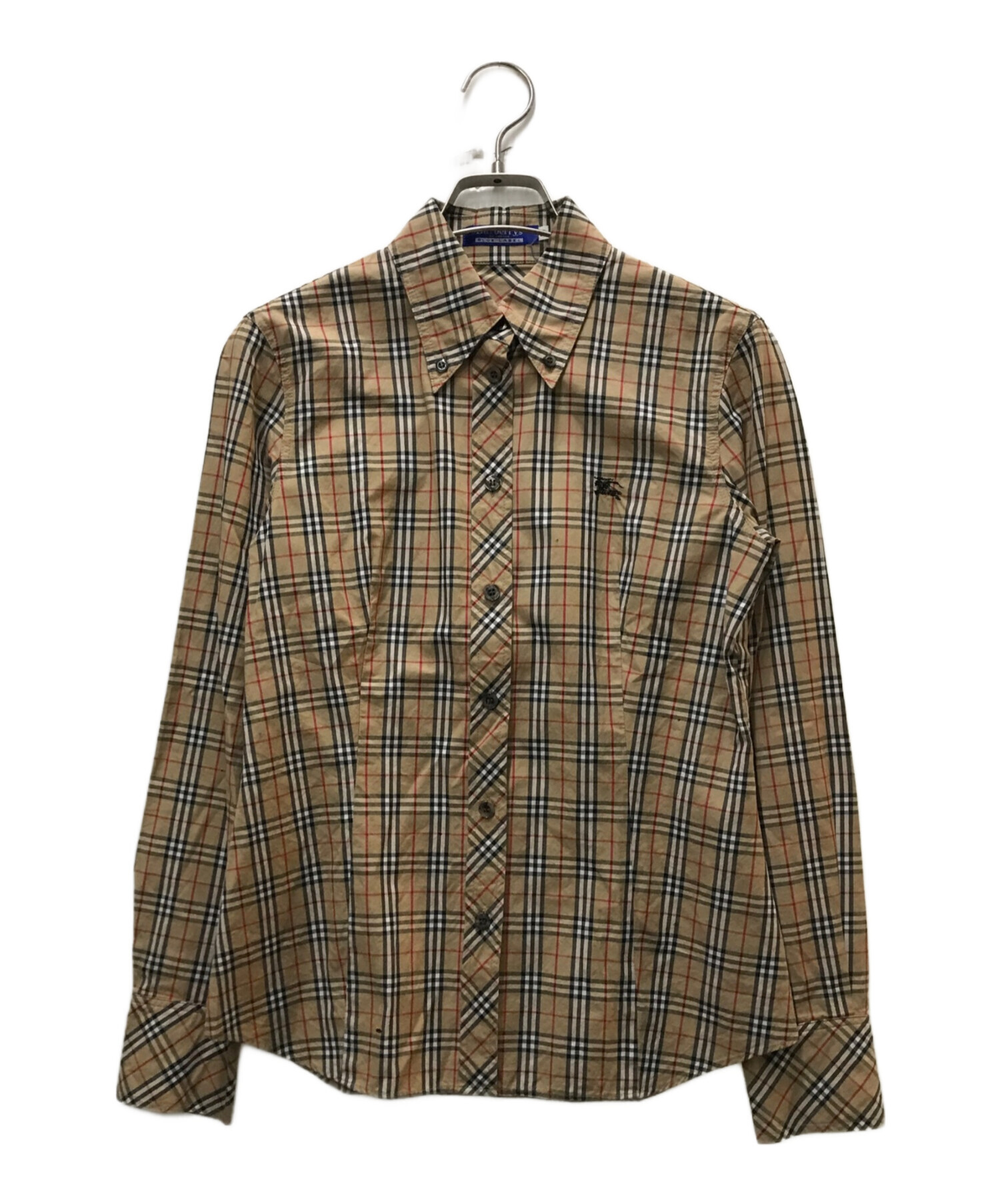 バーバリーブルーレーベル ノバチェック総柄 ブラウス ベージュ系 サイズ38 中古・古着通販】BURBERRY BLUE LABEL (バーバリー ブルー レーベル