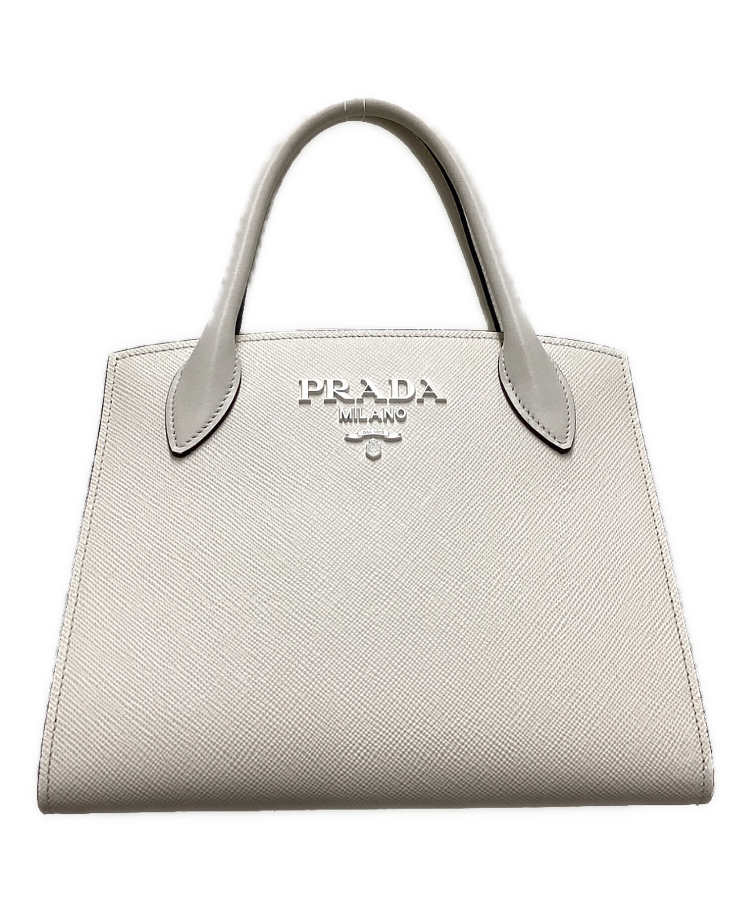 中古・古着通販】PRADA (プラダ) モノクローム 2WAYバッグ ホワイト