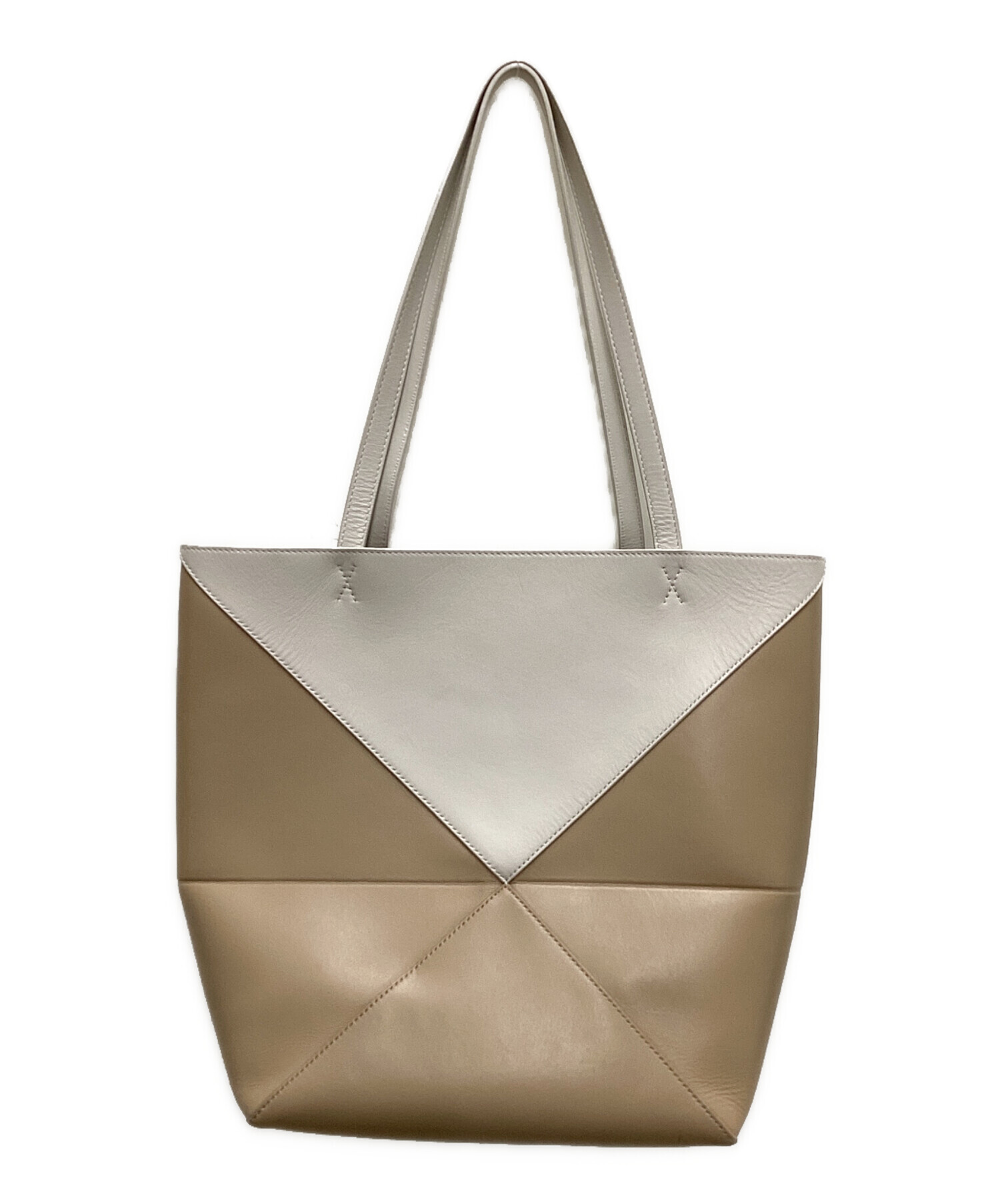 中古・古着通販】LOEWE (ロエベ) パズルフォルドトートバッグ ベージュ