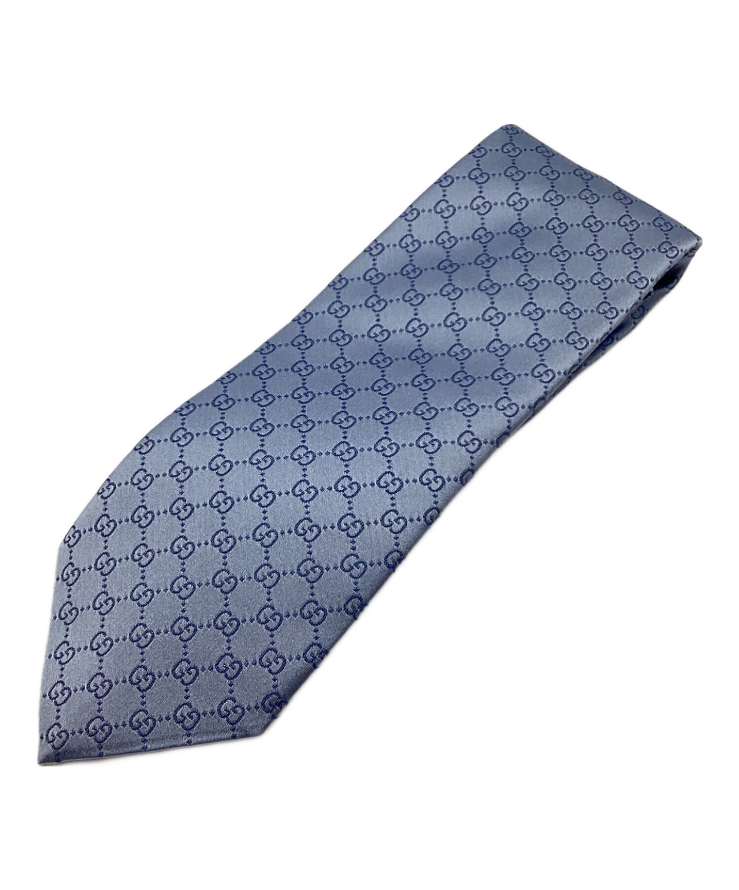 グッチ ネクタイ GG柄 総柄パターン ブルー 中古超美品！(02105) 中古・古着通販】GUCCI (グッチ) GG柄ネクタイ ブルー サイズ:表記無し