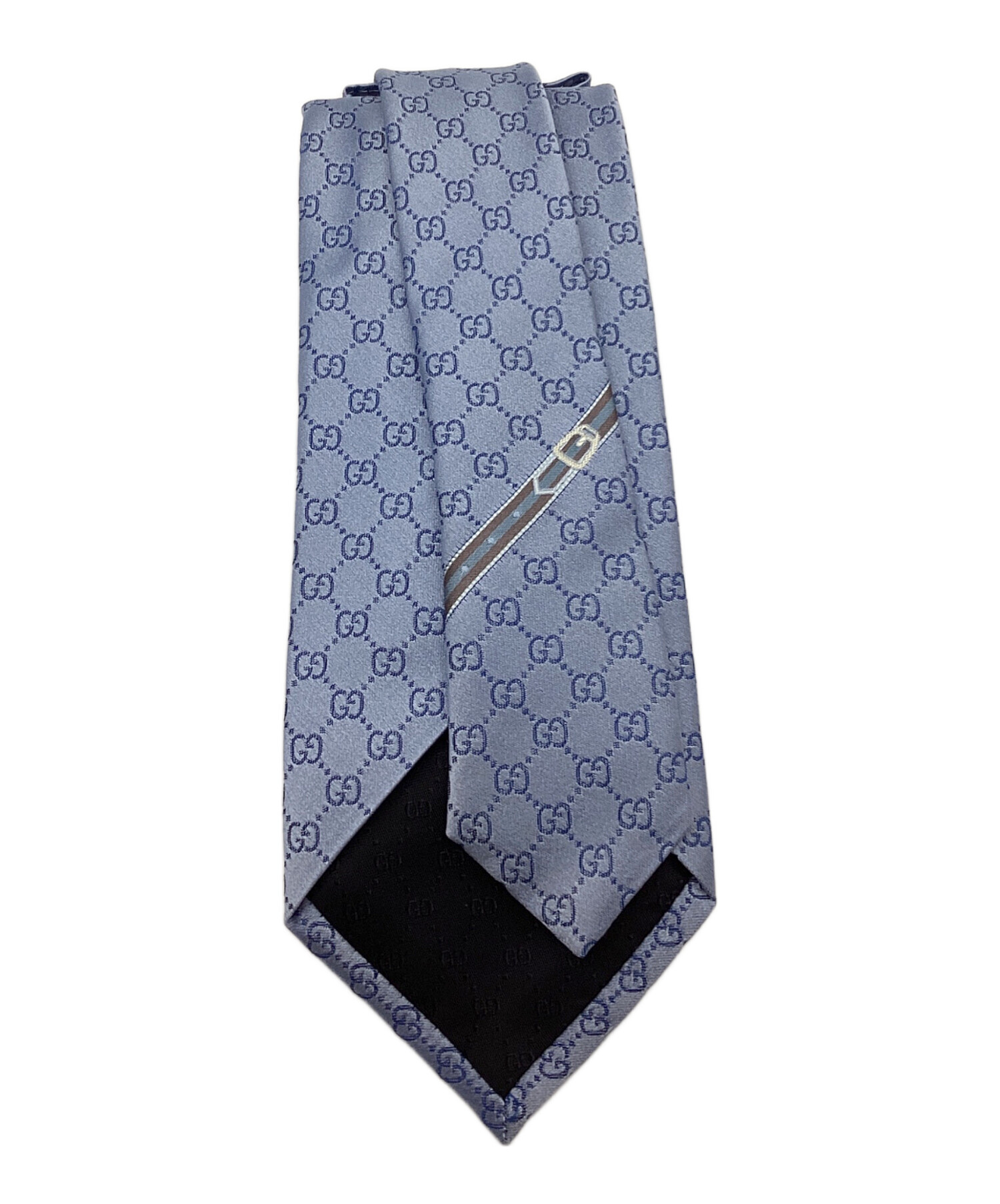 中古・古着通販】GUCCI (グッチ) GG柄ネクタイ ブルー サイズ:表記無し