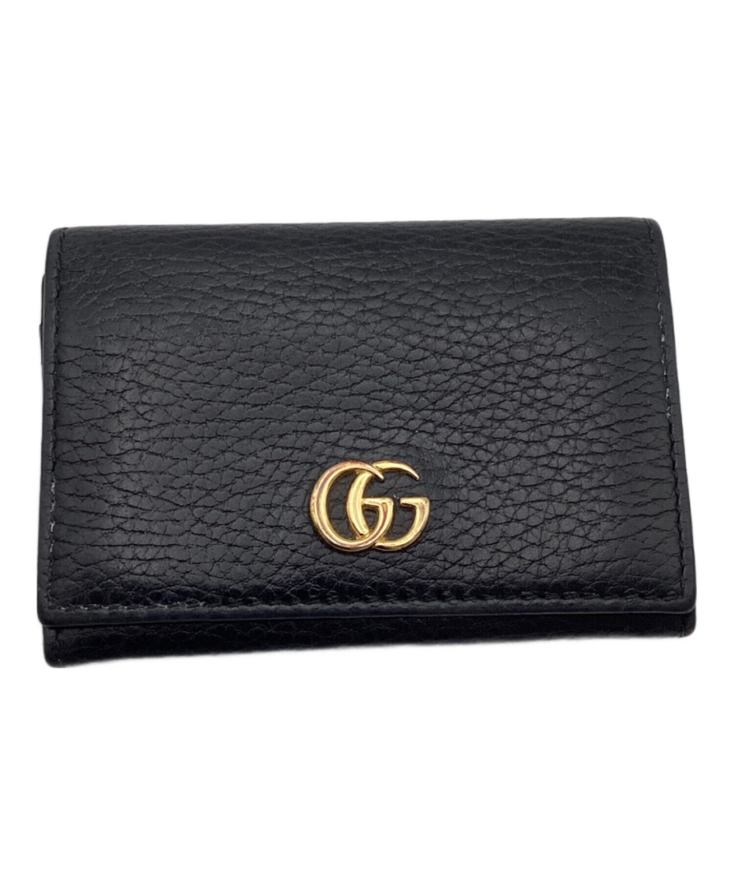 中古・古着通販】GUCCI (グッチ) GGロゴカードケース ブラック サイズ