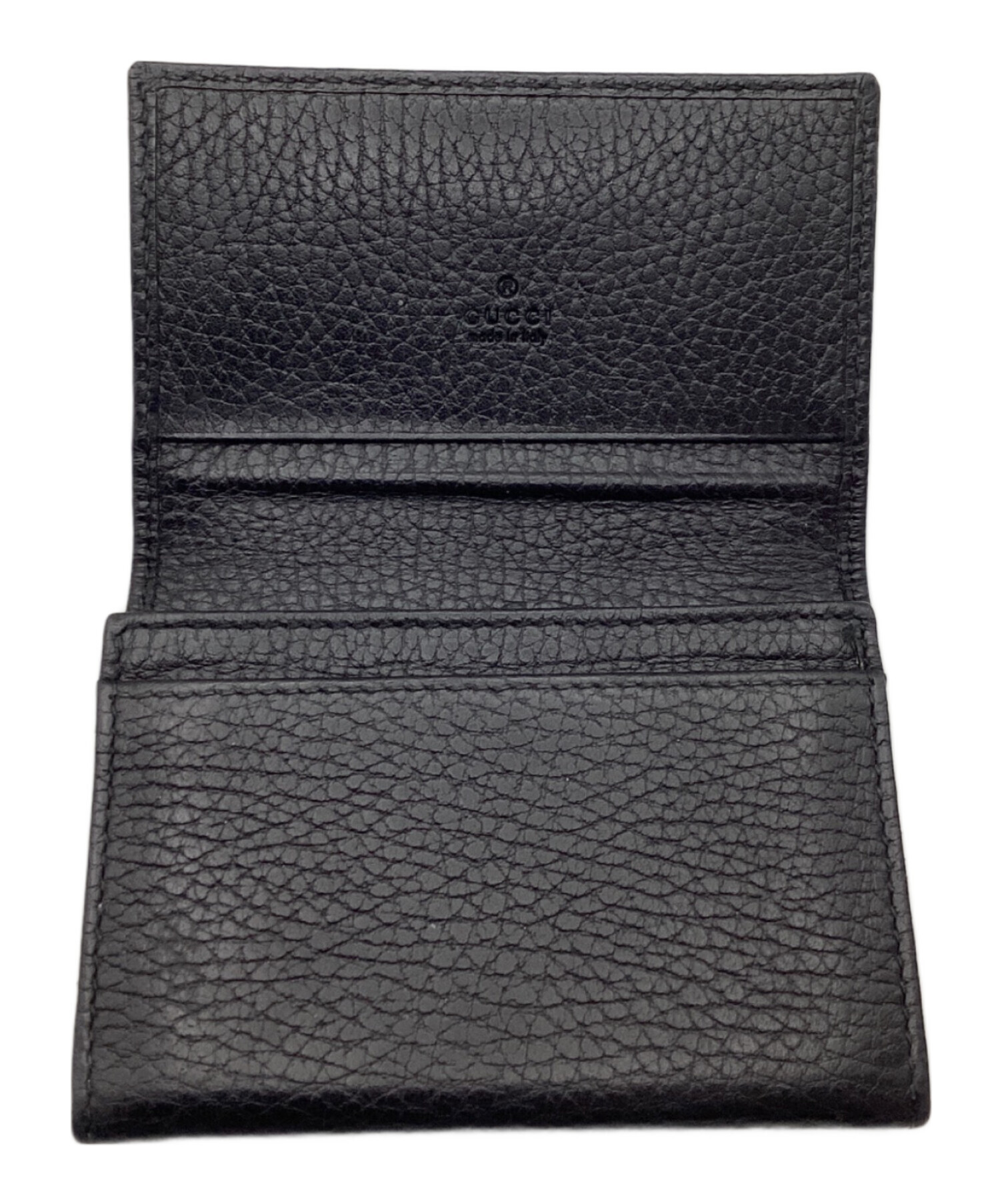 中古・古着通販】GUCCI (グッチ) GGロゴカードケース ブラック サイズ