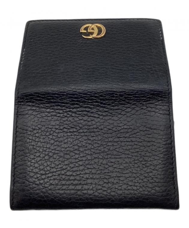 中古・古着通販】GUCCI (グッチ) GGロゴカードケース ブラック サイズ