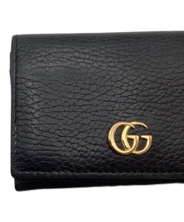 中古・古着通販】GUCCI (グッチ) GGロゴカードケース ブラック サイズ