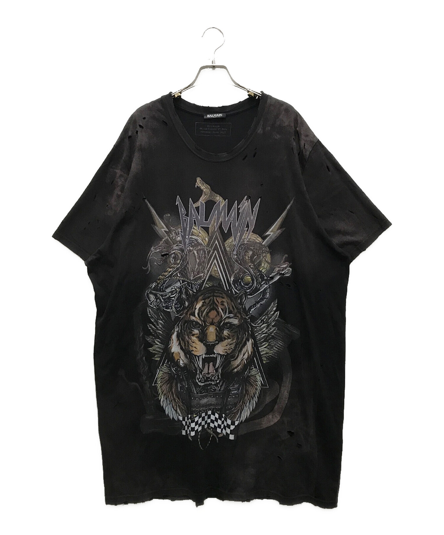 中古・古着通販】BALMAIN (バルマン) ダメージ加工 タイガー