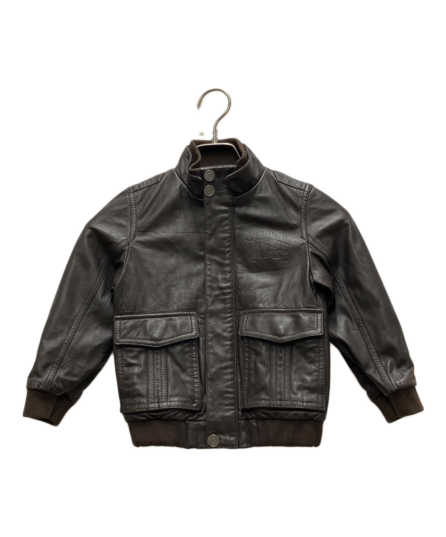 中古・古着通販】BURBERRY (バーバリー) ロゴデザインラムレザー
