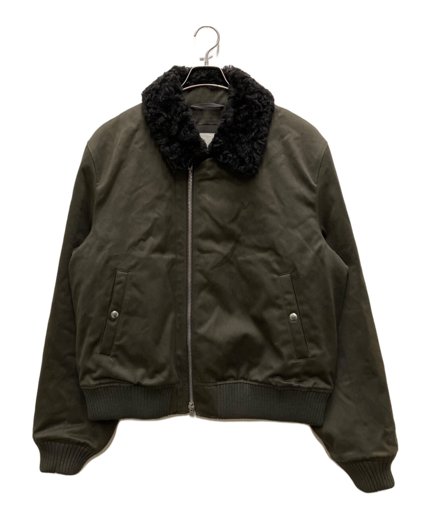 未使用級 BURBERRY バーバリー L ムートンジャケット 黒 近年モデル 中古・古着通販】BURBERRY (バーバリー) シアリングカラー ボンバー