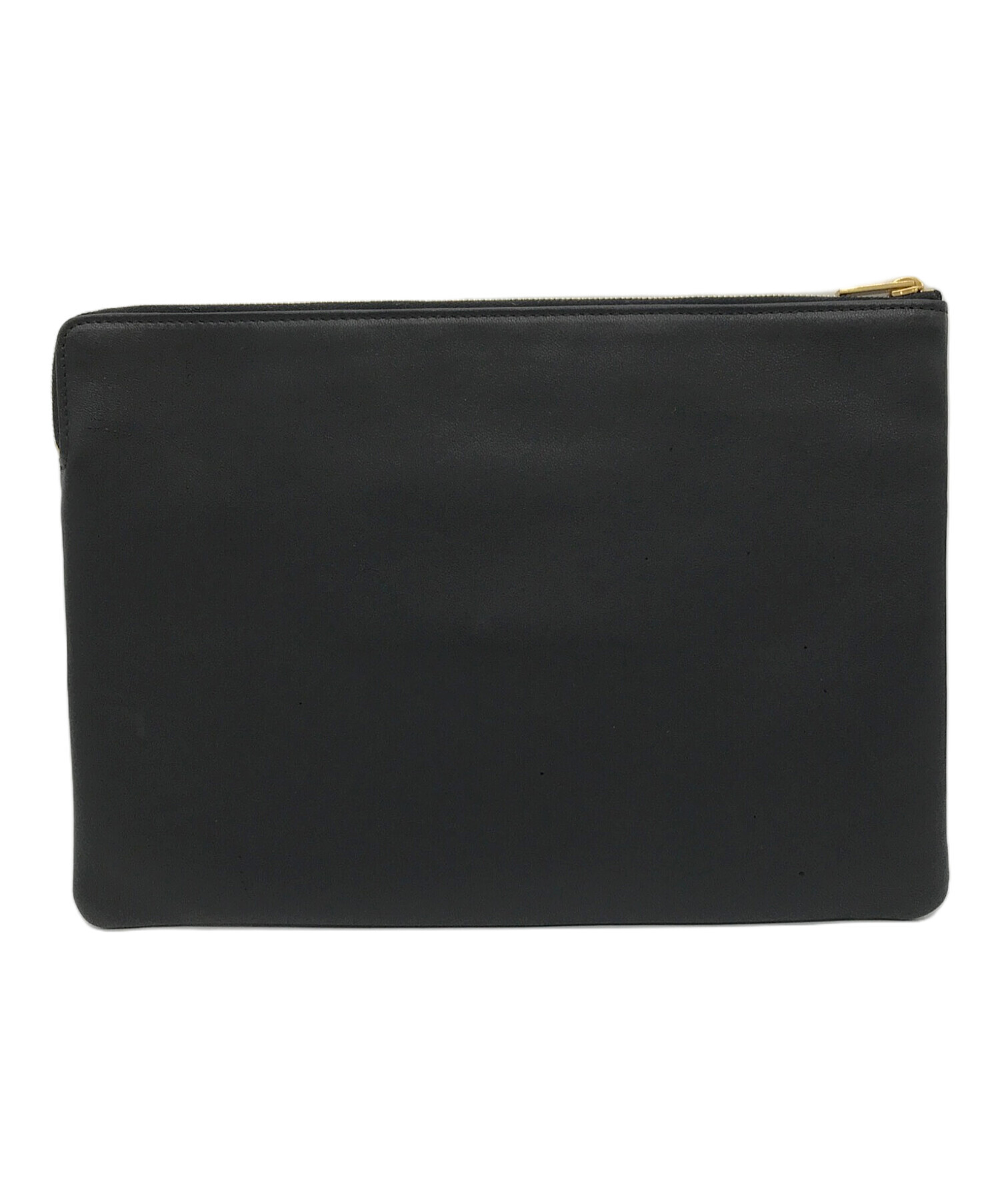 中古・古着通販】CELINE (セリーヌ) ジップレザークラッチバッグ