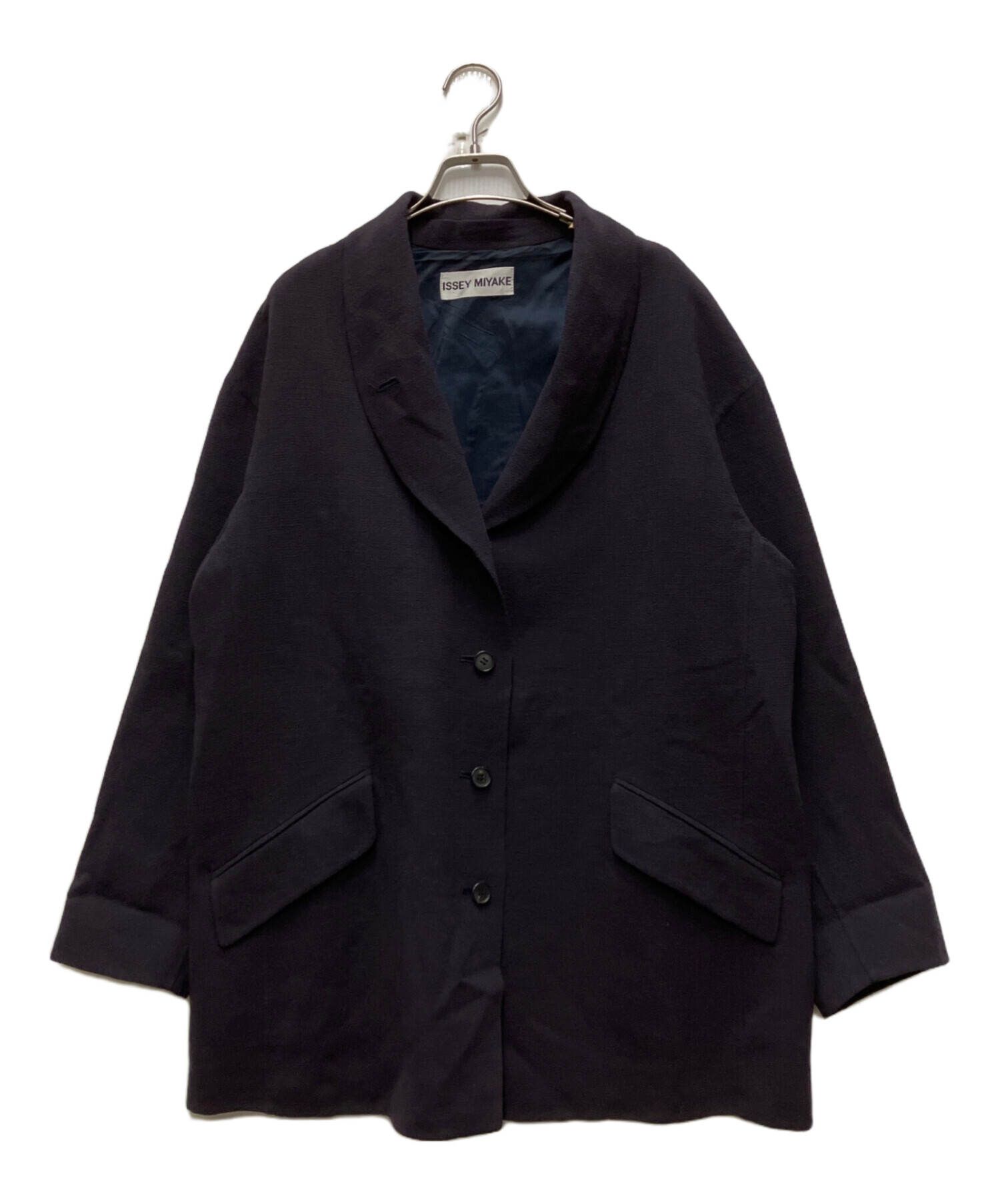 issey miyake/ジャケット/着物/セーラー襟 中古・古着通販】ISSEY MIYAKE (イッセイミヤケ) ショールカラーウール