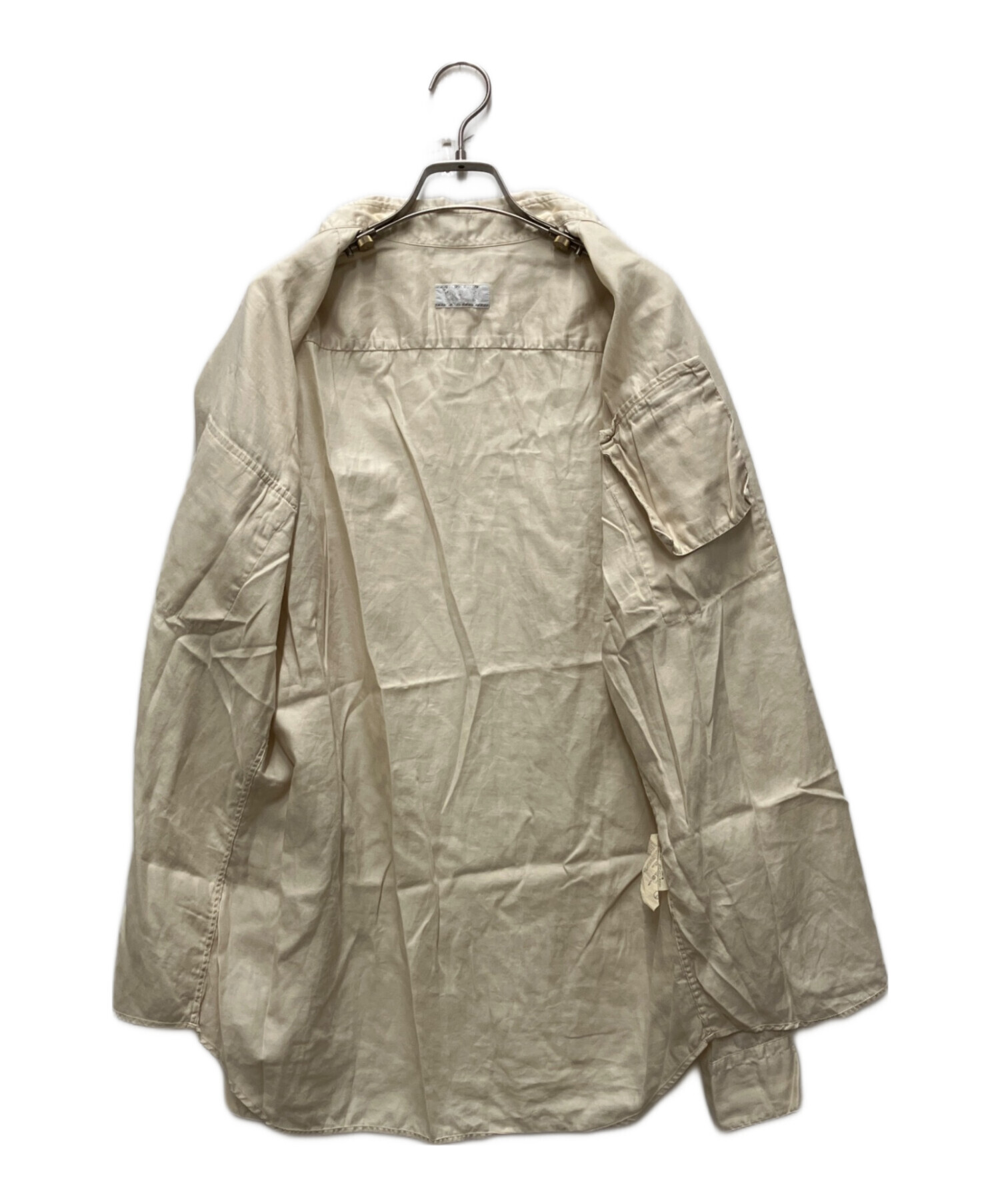 中古・古着通販】PRADA (プラダ) ジップポケットL/Sシャツ ベージュ 
